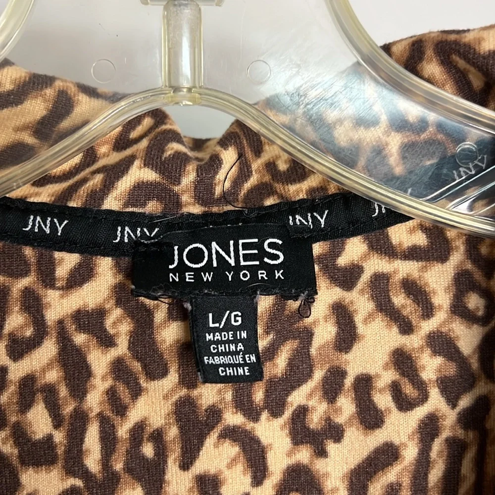 Jones New‎ York Animal Print Button Down PJ Top- L